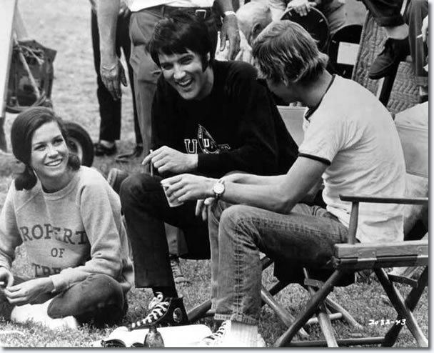 Mary Tyler Moore, Elvis and director William A. Graham share a joke between takes