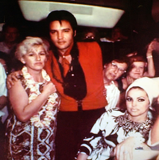 Elvis Presley on a plane from Hawaii to LA, June 2, 1968.